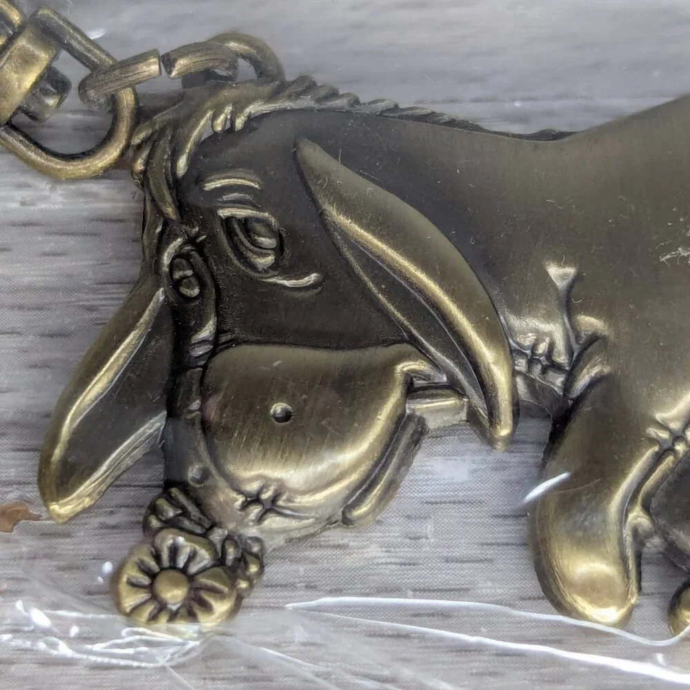 Disney Monogram International Eeyore Brass Metal Keychain Unused